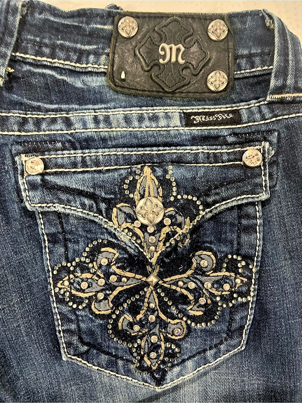 Miss Me Flare Jeans in Blue Size 9